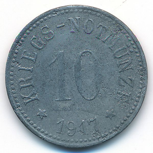 Райхенхалль., 10 пфеннигов (1917 г.)