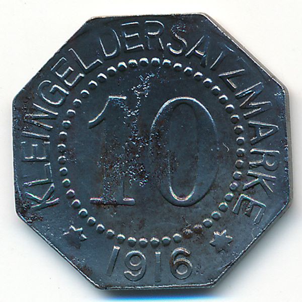 Шнайдемюль., 10 пфеннигов (1916 г.)