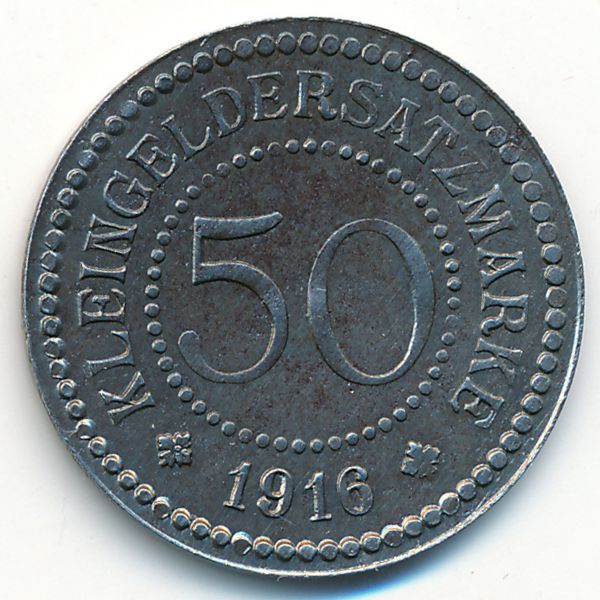 Шнайдемюль., 50 пфеннигов (1916 г.)