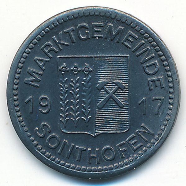Зонтхофен., 10 пфеннигов (1917 г.)