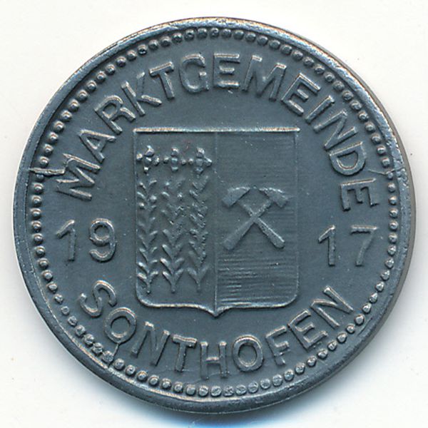 Зонтхофен., 10 пфеннигов (1917 г.)