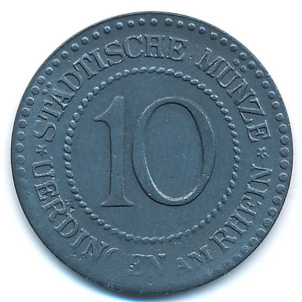 Урдинген-на-Рейне., 10 пфеннигов (1917 г.)