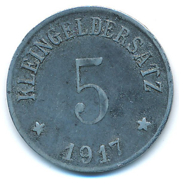 Уффенхайм., 5 пфеннигов (1917 г.)