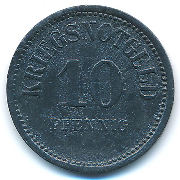 Узинген., 10 пфеннигов (1917 г.)