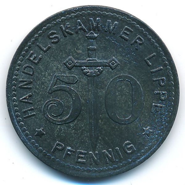 Липпе., 50 пфеннигов (1917 г.)