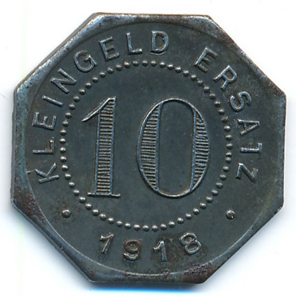 Роттенбург., 10 пфеннигов (1918 г.)
