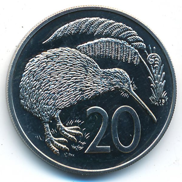 Новая Зеландия, 20 центов (1968 г.)