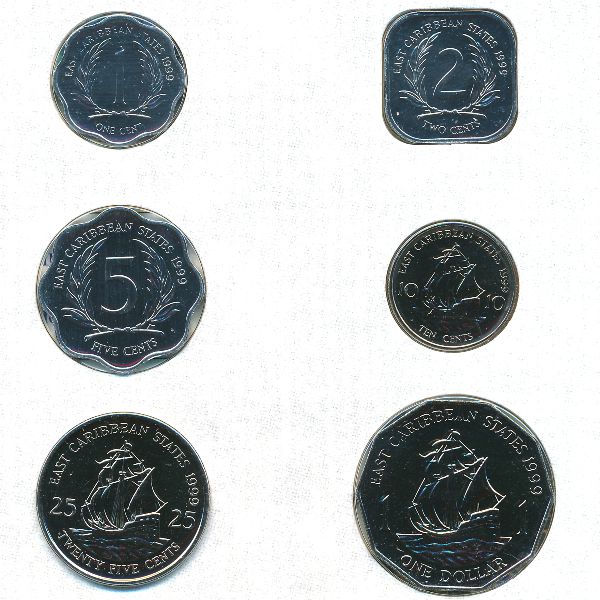 Восточные Карибы, Набор монет (1999 г.)