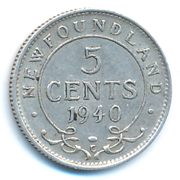 Ньюфаундленд, 5 центов (1940 г.)