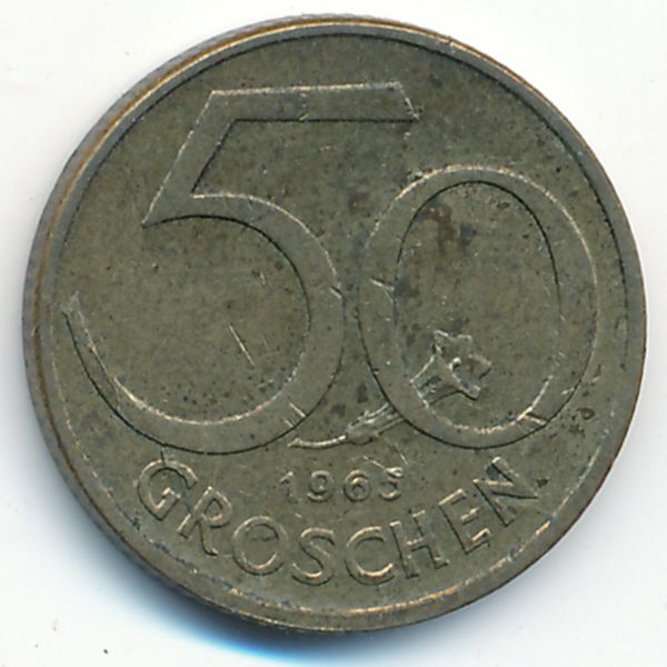 Австрия, 50 грошей (1965 г.)
