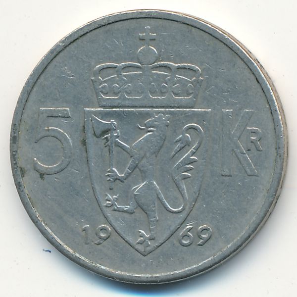 Норвегия, 5 крон (1969 г.)