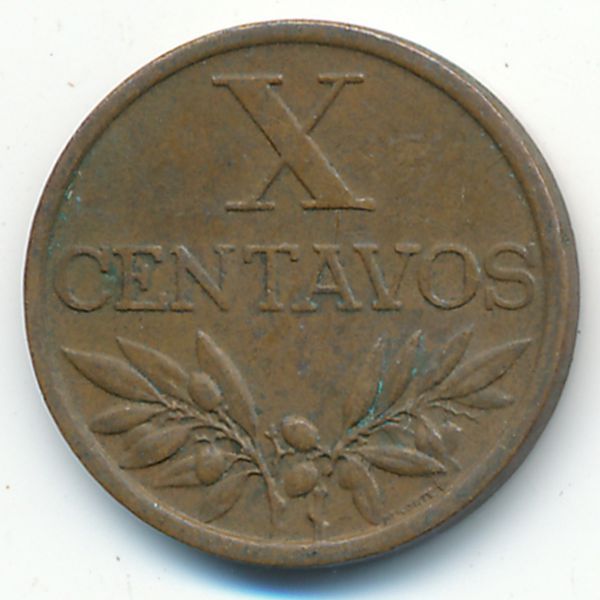 Португалия, 10 сентаво (1965 г.)