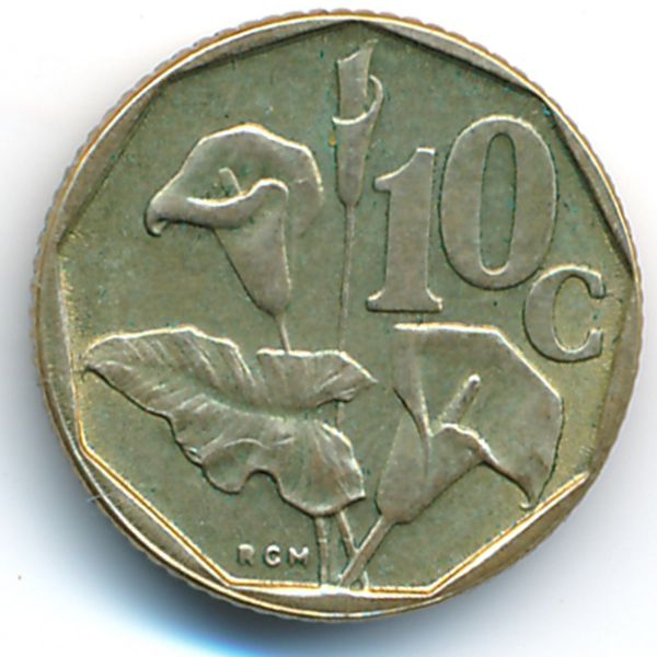 ЮАР, 10 центов (1990 г.)