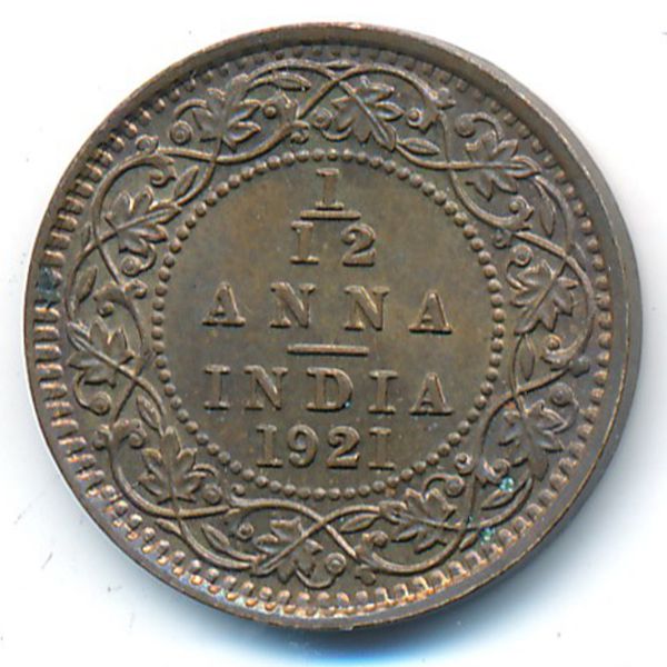 Британская Индия, 1/12 анны (1921 г.)