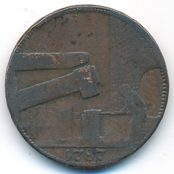 Великобритания, 1/2 пенни (1787 г.)