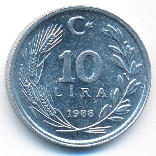 Турция, 10 лир (1988 г.)
