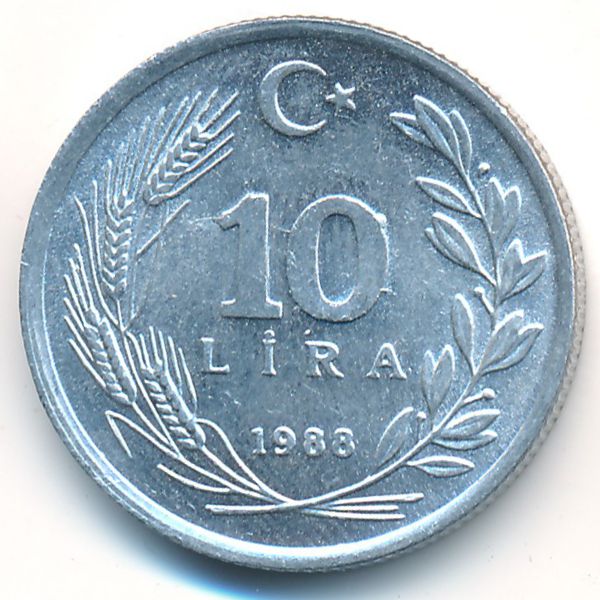 Турция, 10 лир (1988 г.)