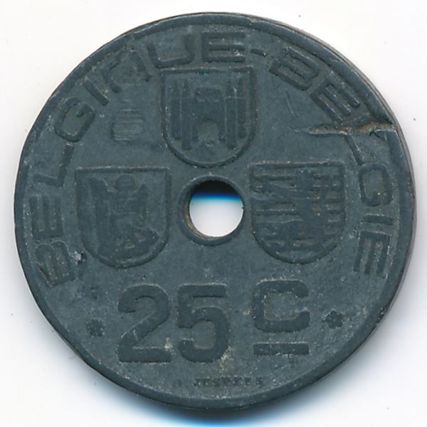 Бельгия, 25 сентим (1943 г.)
