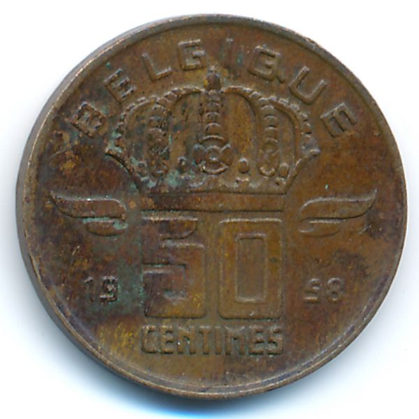 Бельгия, 50 сентим (1958 г.)