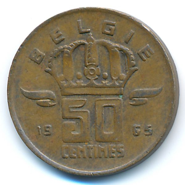 Бельгия, 50 сентим (1965 г.)