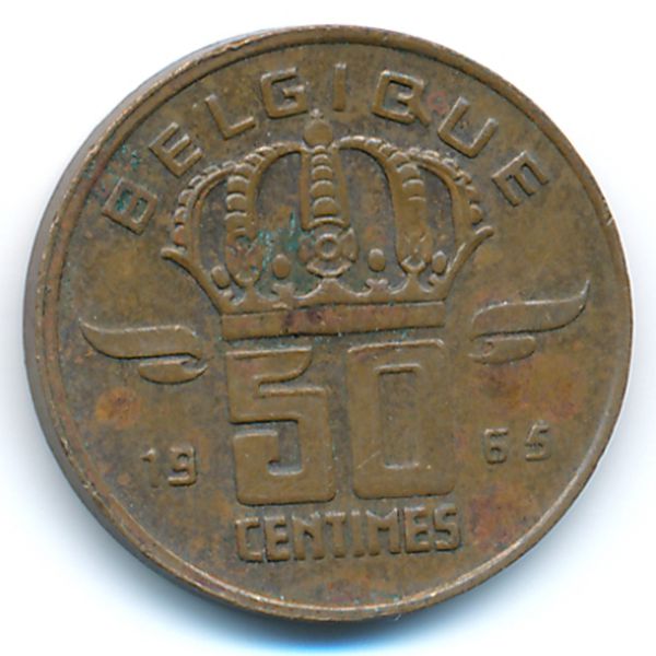 Бельгия, 50 сентим (1965 г.)