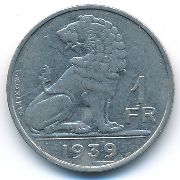 Бельгия, 1 франк (1939 г.)