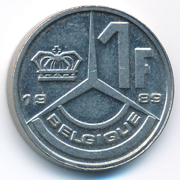 Бельгия, 1 франк (1989 г.)