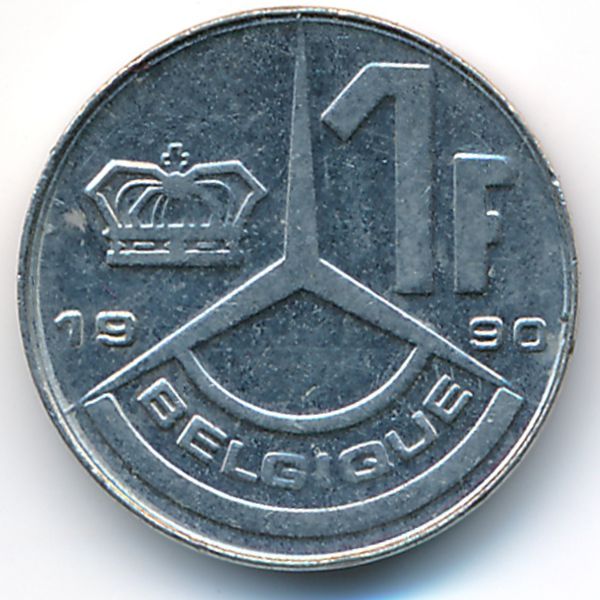 Бельгия, 1 франк (1990 г.)