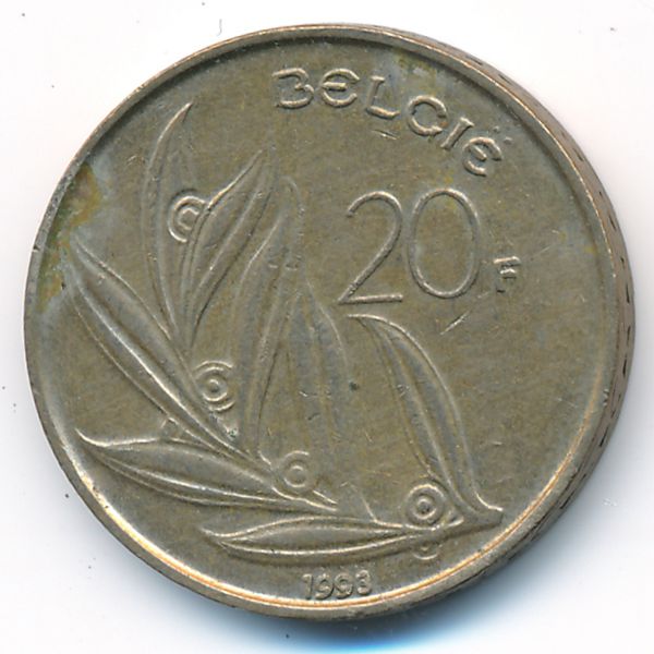 Бельгия, 20 франков (1993 г.)