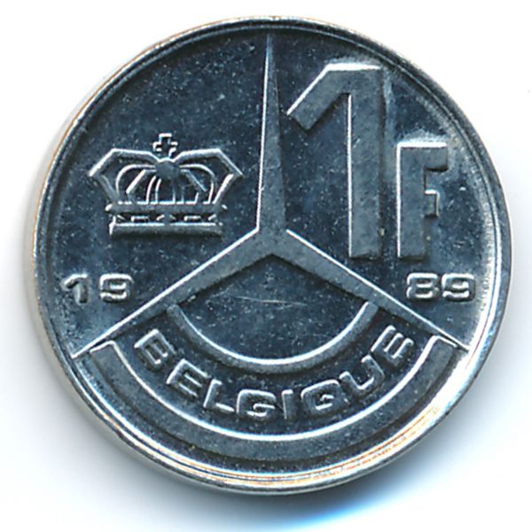Бельгия, 1 франк (1989 г.)