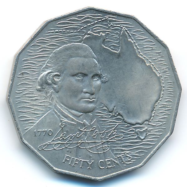 Австралия, 50 центов (1970 г.)