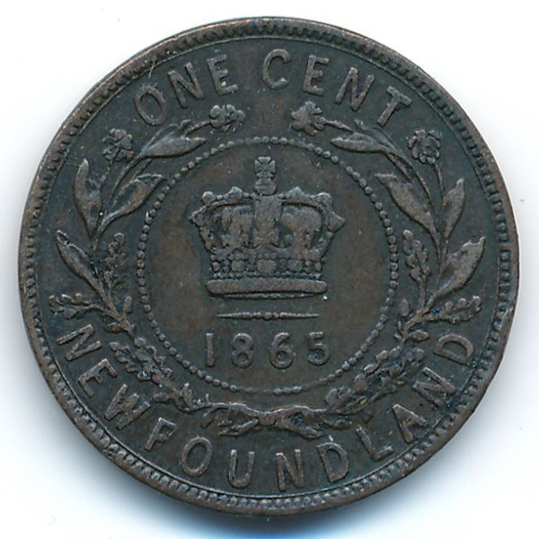 Ньюфаундленд, 1 цент (1865 г.)