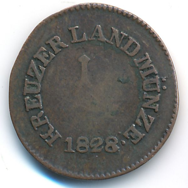 Саксен-Мейнинген, 1/4 крейцера (1828 г.)