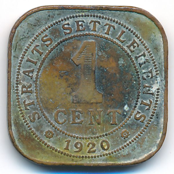 Стрейтс-Сетлментс, 1 цент (1920 г.)