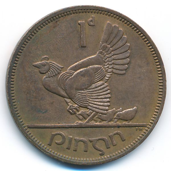 Ирландия, 1 пенни (1963 г.)