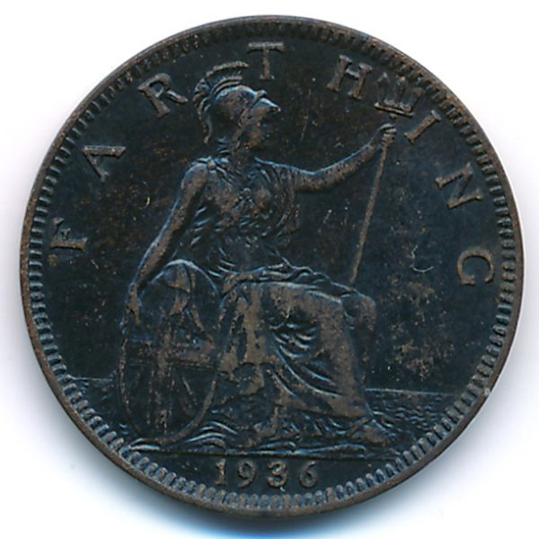 Великобритания, 1 фартинг (1936 г.)