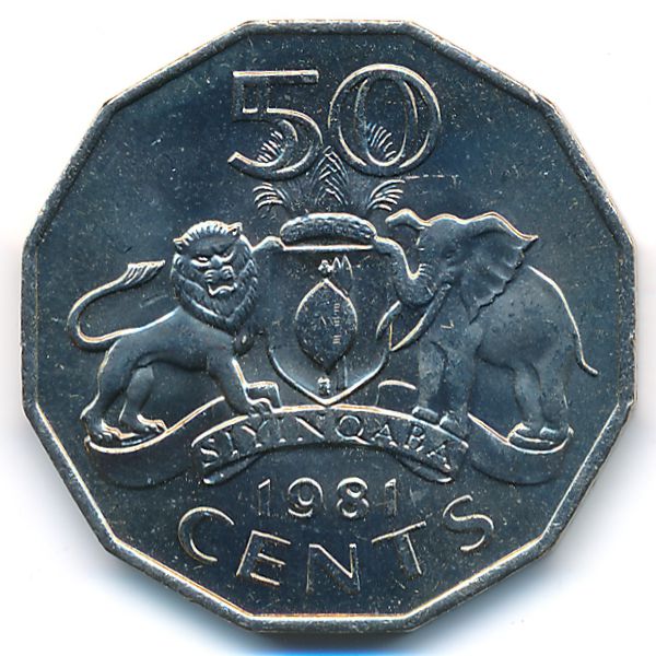 Свазиленд, 50 центов (1981 г.)