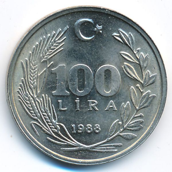 Турция, 100 лир (1988 г.)