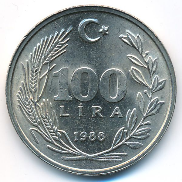 Турция, 100 лир (1988 г.)