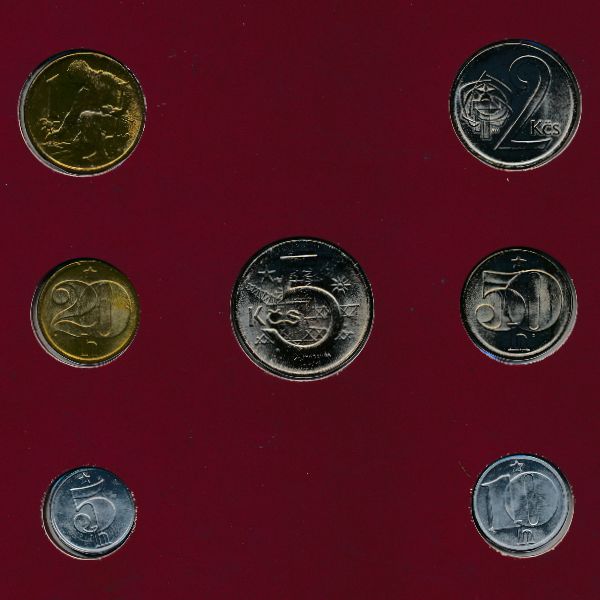 Чехословакия, Набор монет