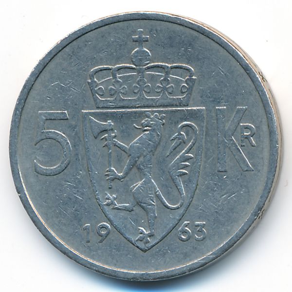 Норвегия, 5 крон (1963 г.)