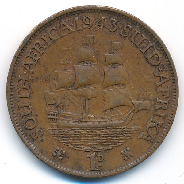 ЮАР, 1 пенни (1943 г.)