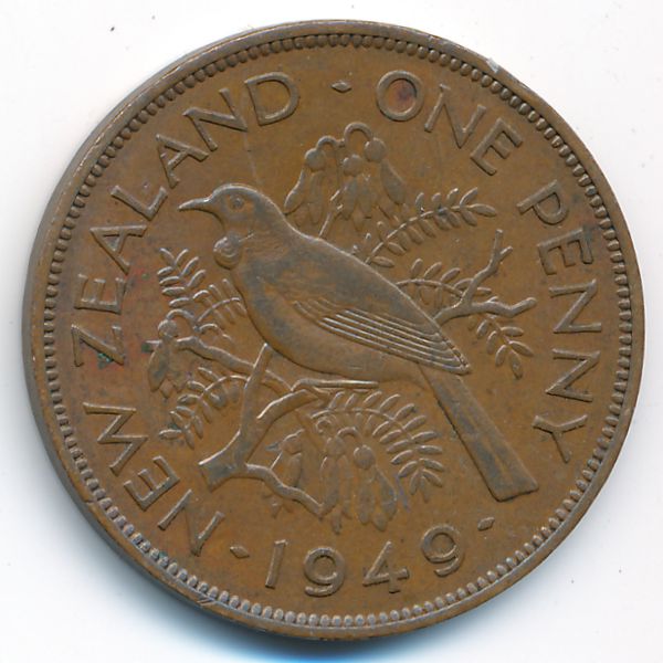 Новая Зеландия, 1 пенни (1949 г.)