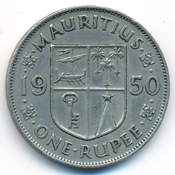 Маврикий, 1 рупия (1950 г.)