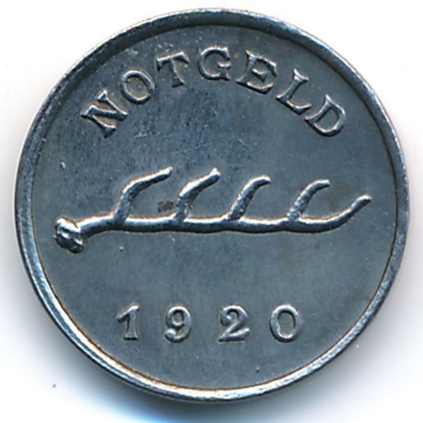 Мергентхайм., 1 пфенниг (1920 г.)