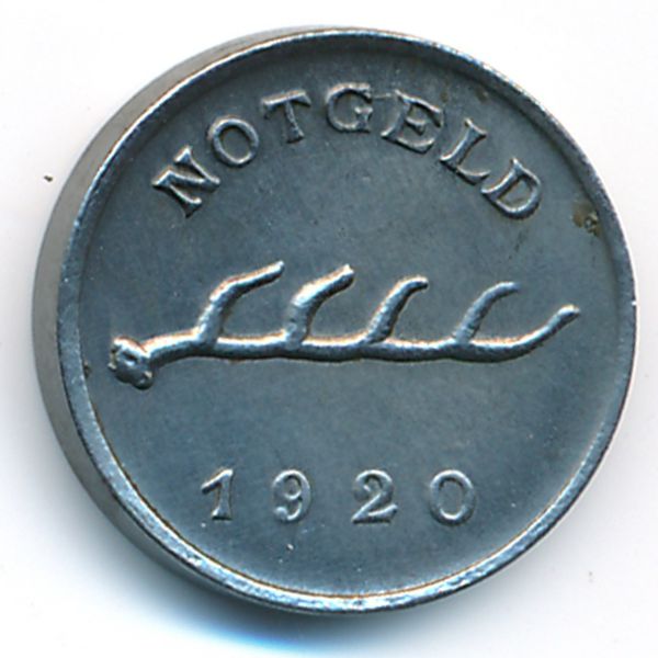 Мергентхайм., 1 пфенниг (1920 г.)