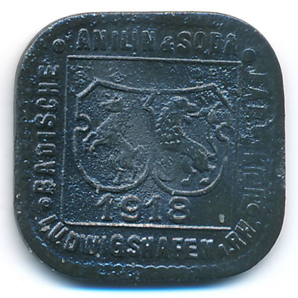 Людвигсхафен., 2 пфеннига (1918 г.)