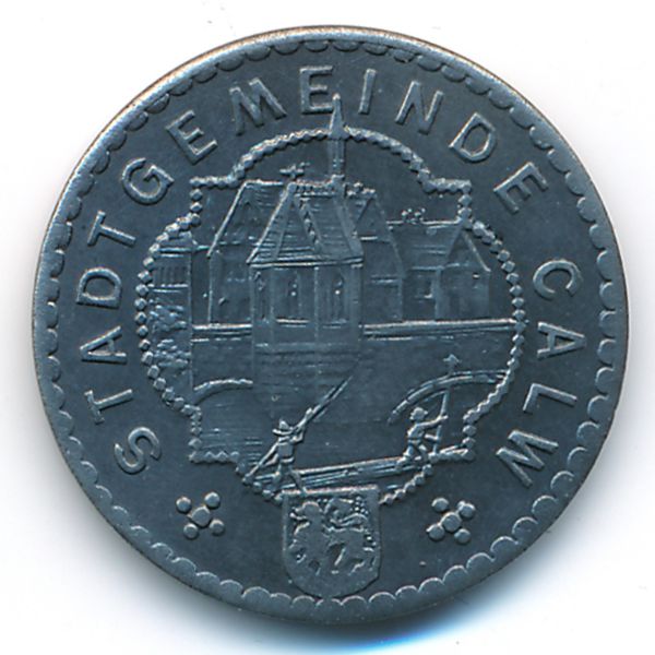 Кальв., 10 пфеннигов (1918 г.)