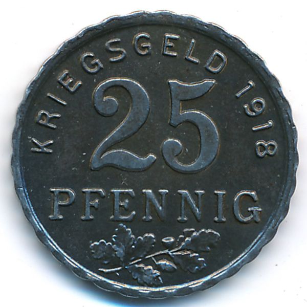 Хаттинген., 25 пфеннигов (1918 г.)