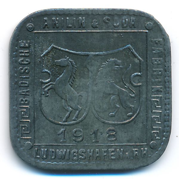 Людвигсхафен., 50 пфеннигов (1918 г.)